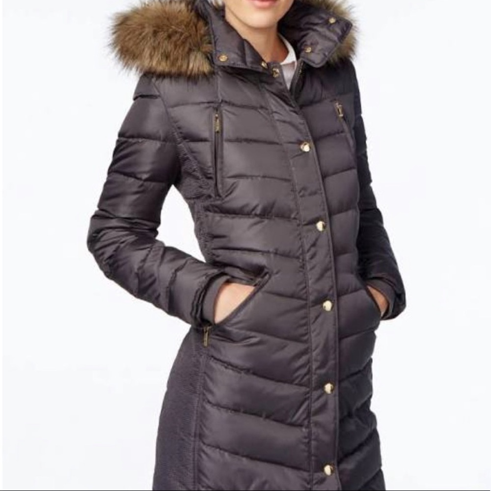 Michael Kors- Puffer Coat w/ Faux Fur Hood-XS